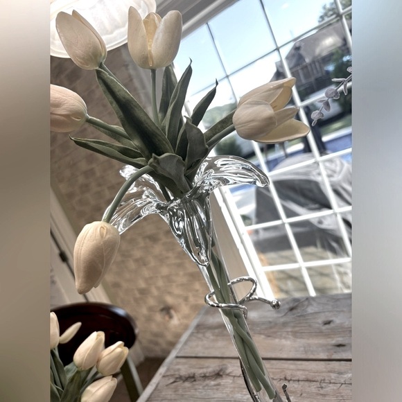 Vintage Handblown Glass Lily Vase. 15” T. Rare | Art Deco | Unique - Picture 3 of 10